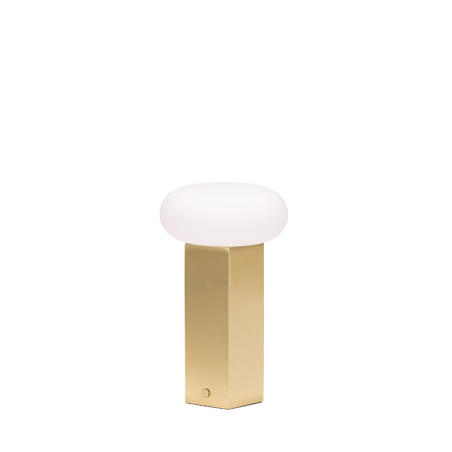 Lampe portable en verre et fer LOW