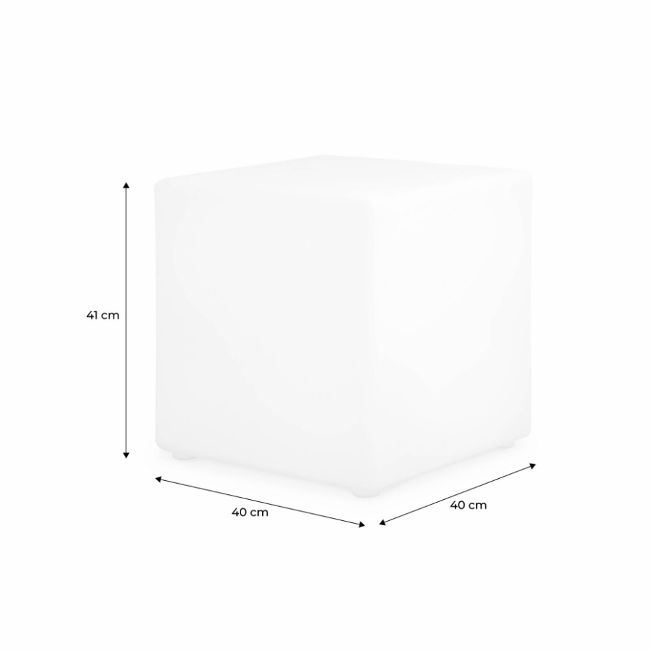 Cube lumineux intérieur/extérieur LED avec batterie 16 couleurs CUBE LED 40CM 16 COULEURS