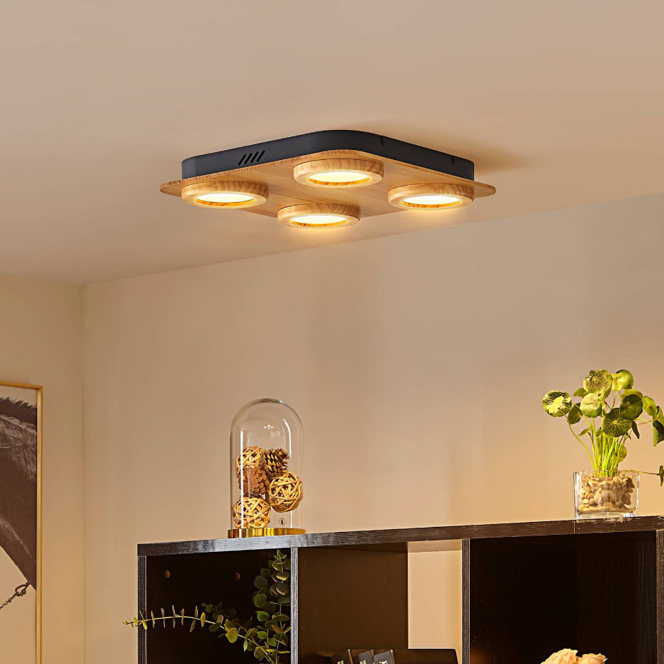 Plafonnier en bois traditionnelleLED, Joren