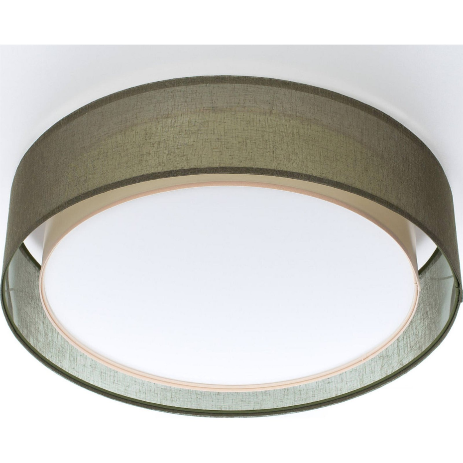 Plafonnier double en tissu rond Puro