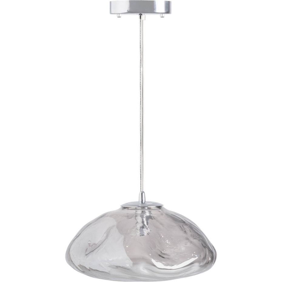 Lustre art déco en cristal et bois