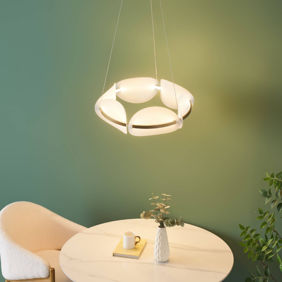 Suspension LED capsule galbée - CRISTALIA