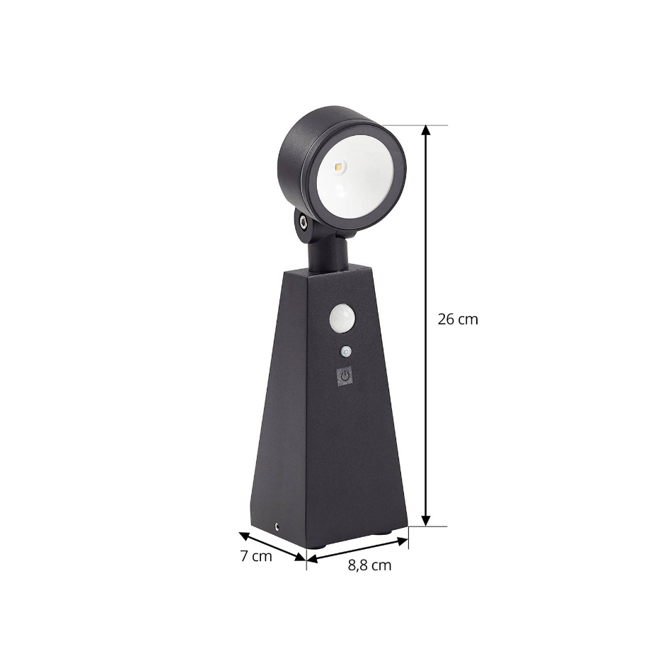 Lampe solaire en aluminium moderneLED, Raide
