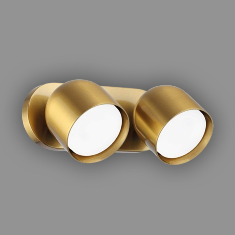 Applique double spot métal laiton Dodo orientable