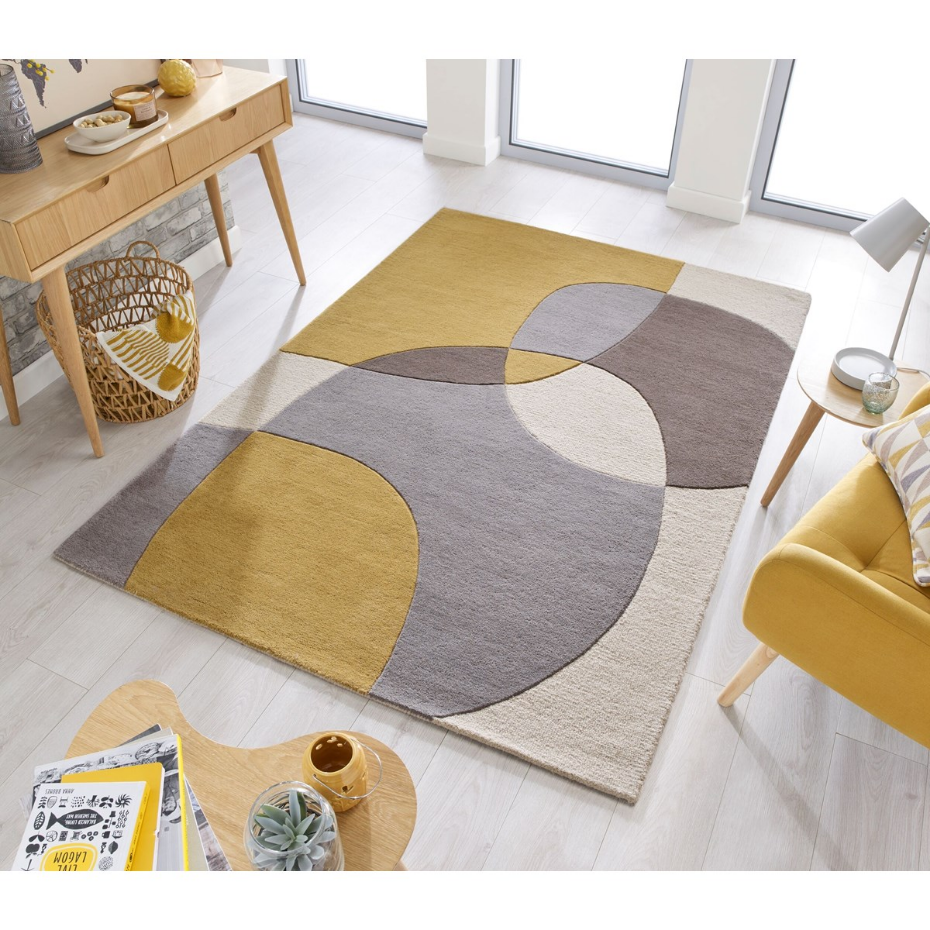 Tapis salon et chambre moderne pure laine GLEE
