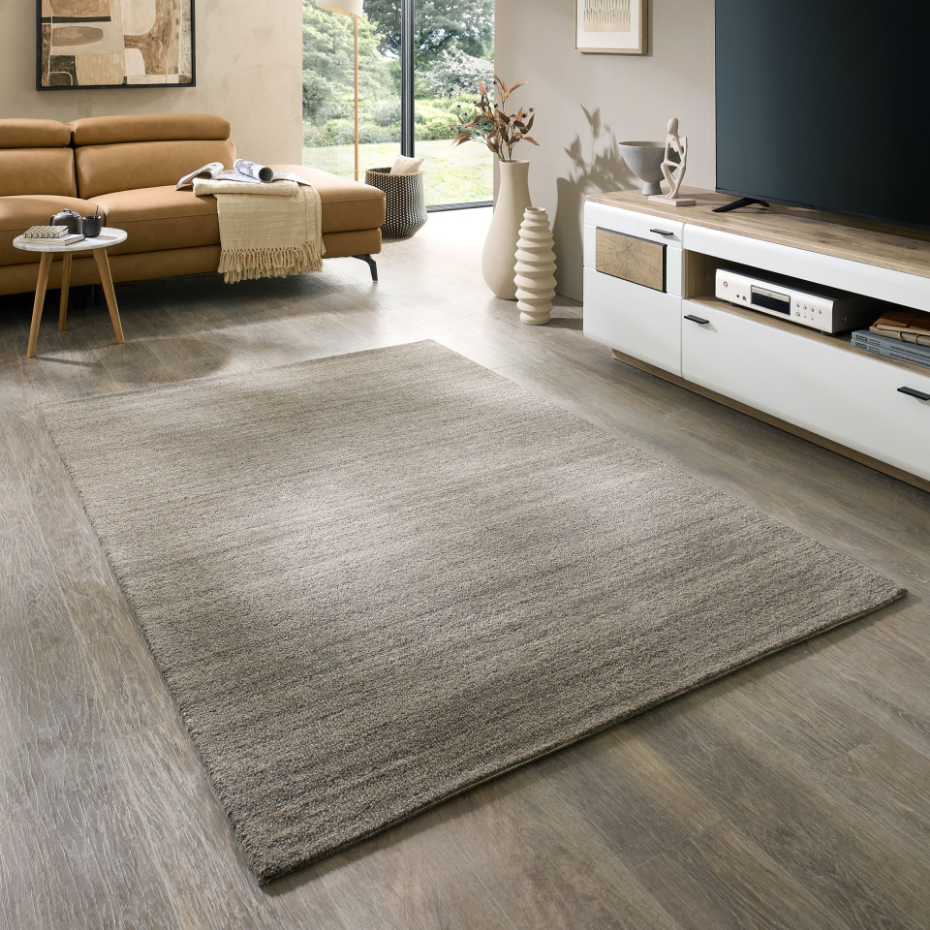 Tapis UNI en laine tufté main dans des couleurs douces