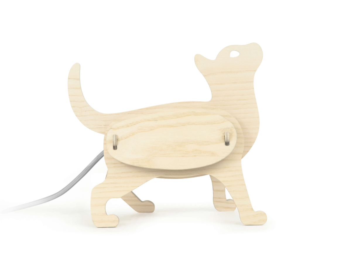 Lampe à poser en frêne Chat - ZOO