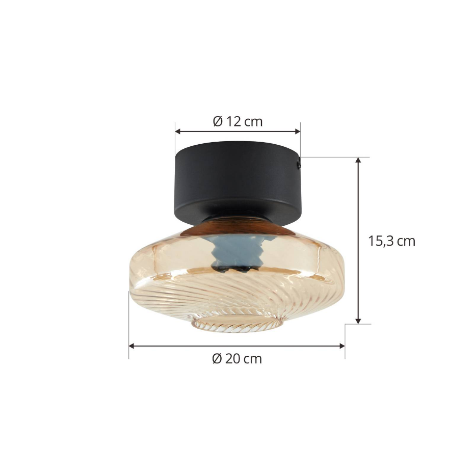 Plafonnier en verre vintage, Sylphie