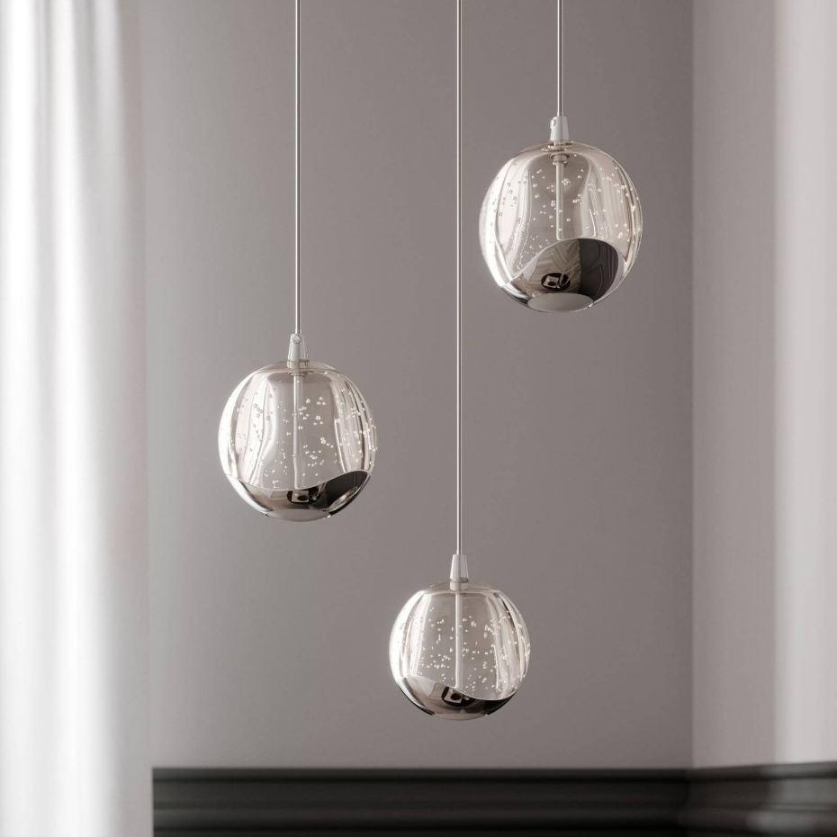 Suspension en verre moderneLED, Hayley