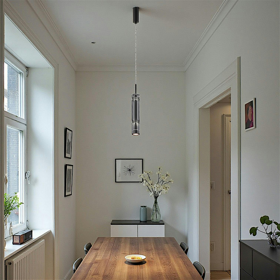 Suspension design à LED, abat-jour en verre SOLANA