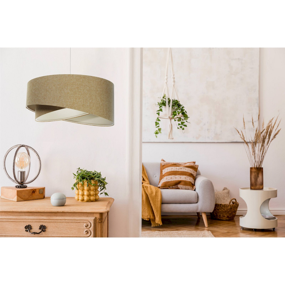 Suspension en tissu rond style boho