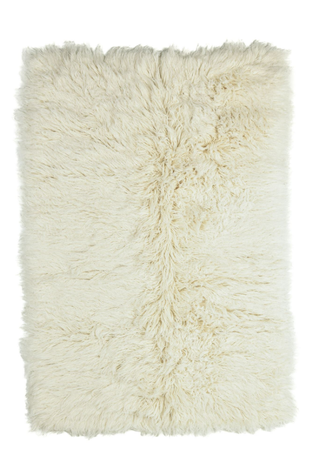 Tapis grec flokati original en laine tissé main - Flokos XXL