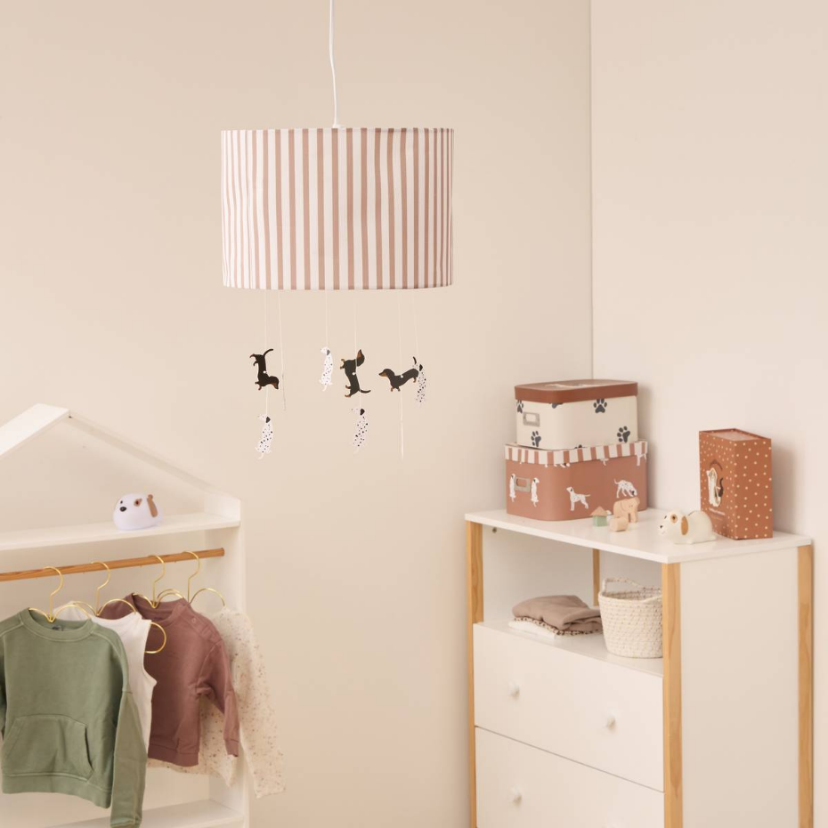 Suspension enfant abat-jour rayé SCOTT