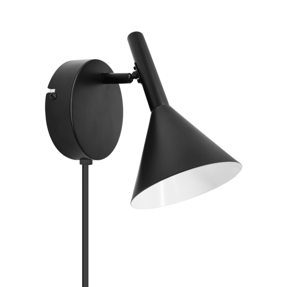 Applique murale Kelvis  Métal Noir ,  H. 19 - IP20 - GU10 /  Nordlux Intérieur