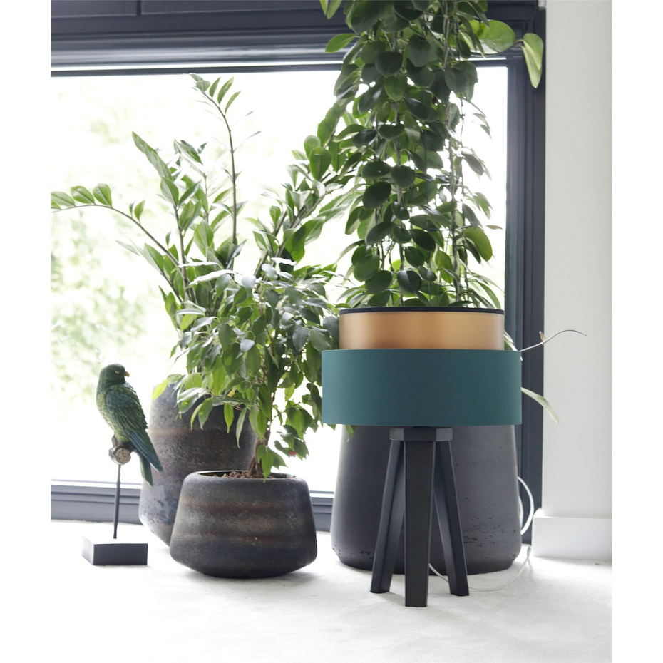 Lampe à poser en tissu rond Duo ellegant