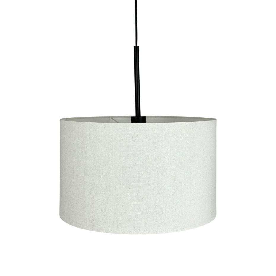 Suspension en métal et tissu Noir/Blanc Calix