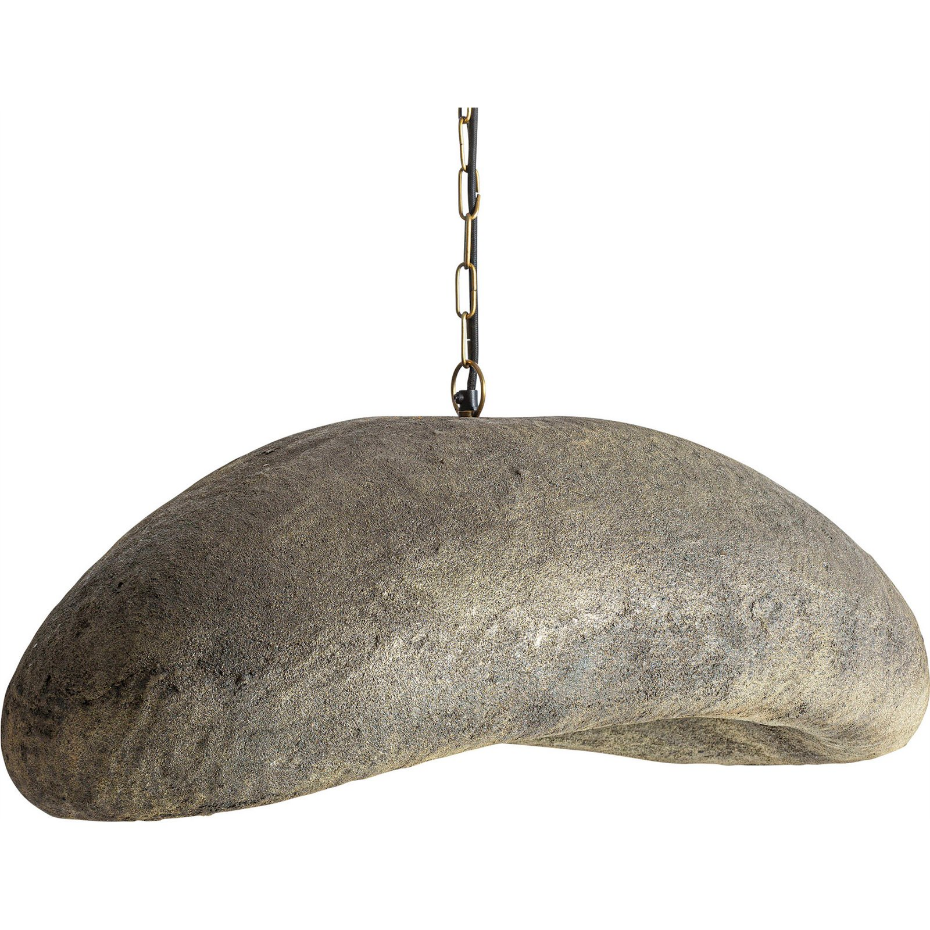 Lustre contemporain en ciment et jute