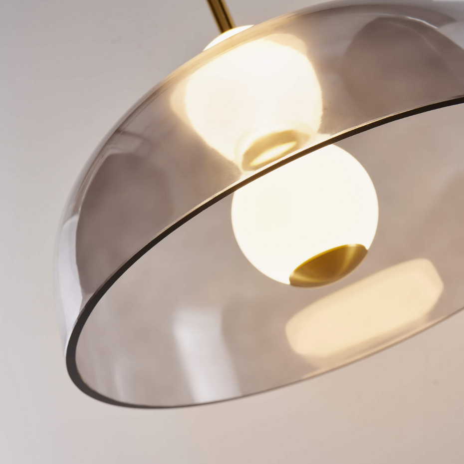 Suspension en verre finition laiton - SANTO