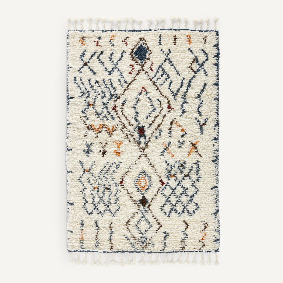 Tapis berbère épais en laine, tissé main, Naroun