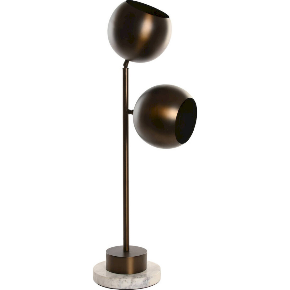 Lampe de table ronde en acier et marbre style contemporain Item Home India Lamps 1c25