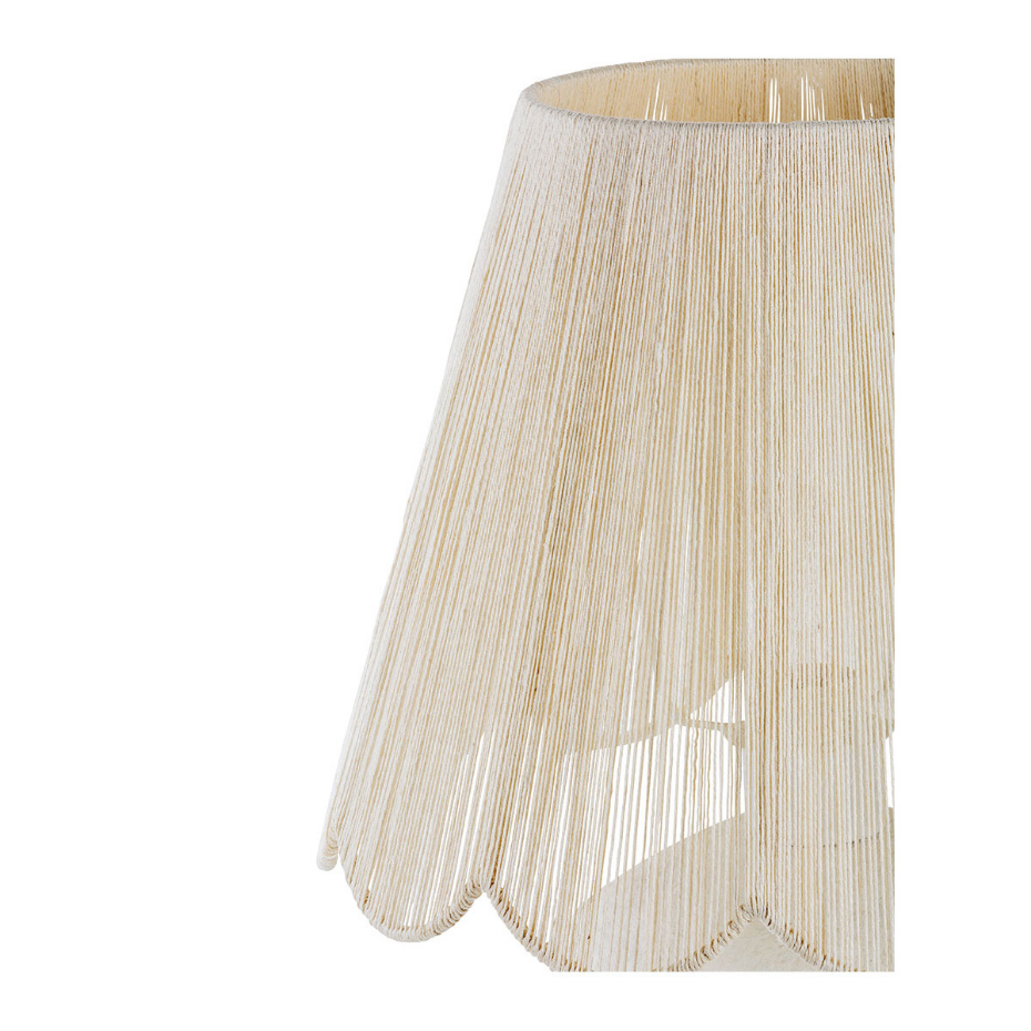 Lampe NORA papier mâché et AJ conique jute