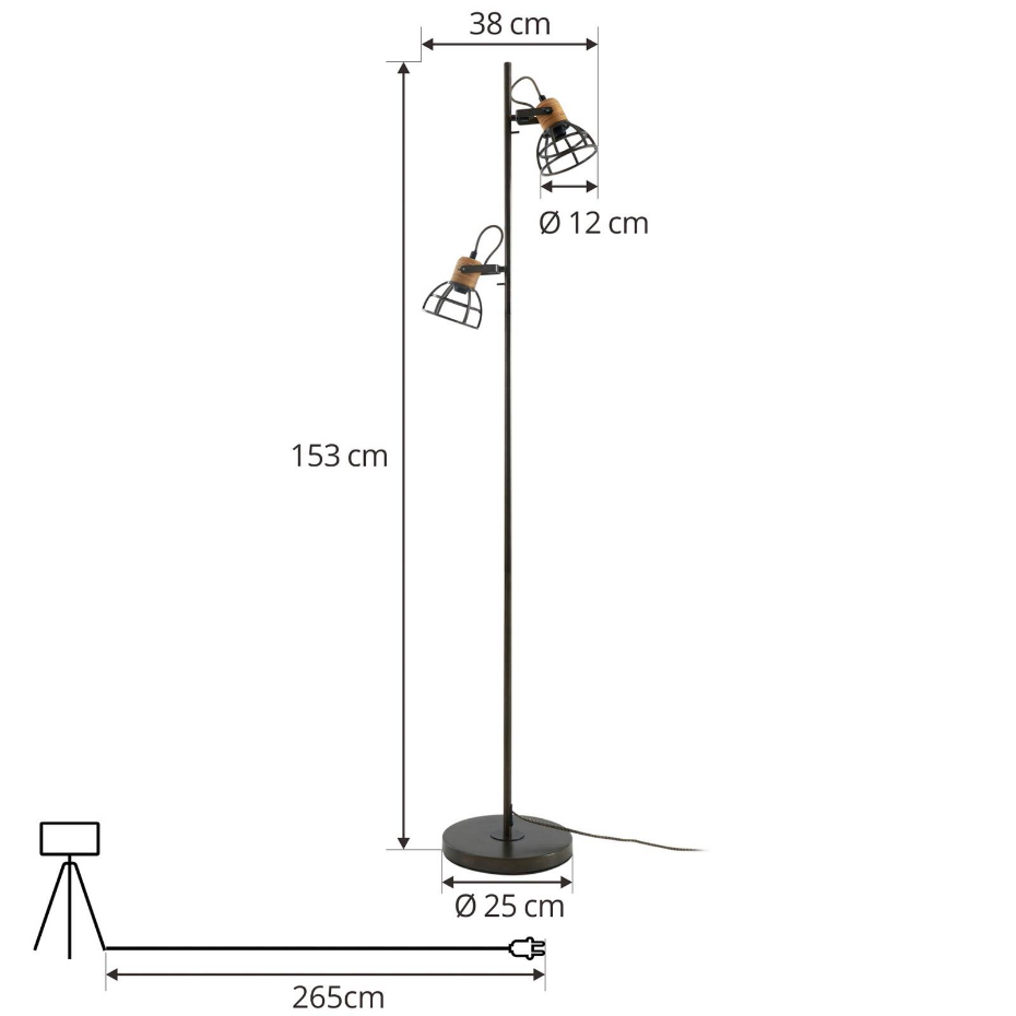 Lampadaire en métal traditionnel, Arinthea