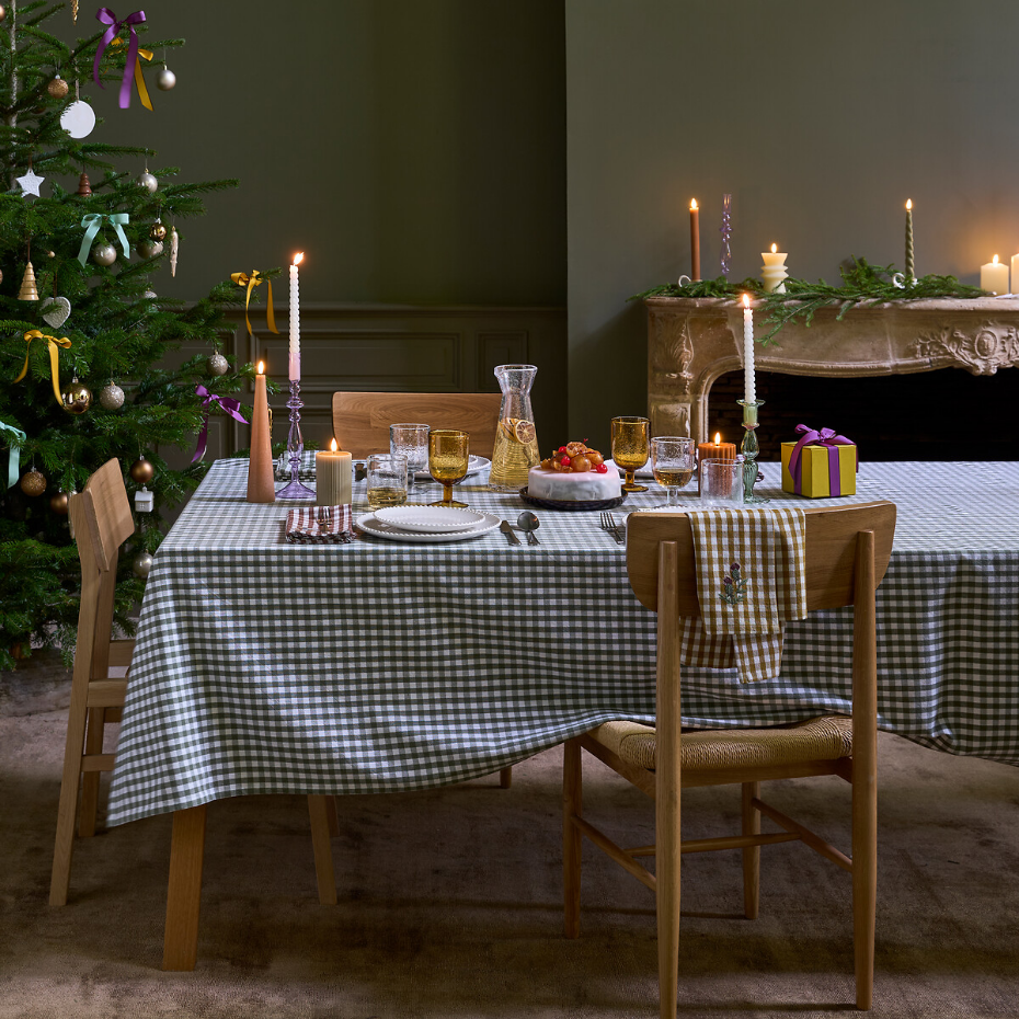 Nappe carreaux coton lavé tissé teint Bethany