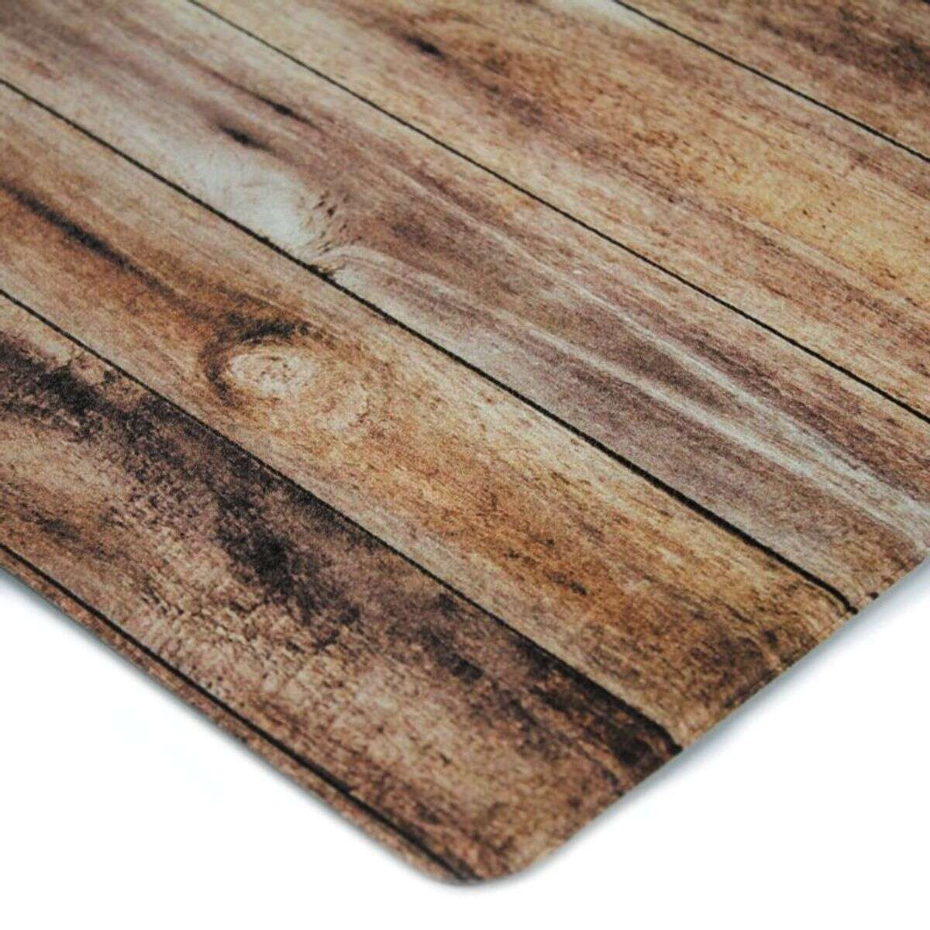 Tapis de cuisine imprimé bois  WOODY VINYLE - vinyle antidérapant