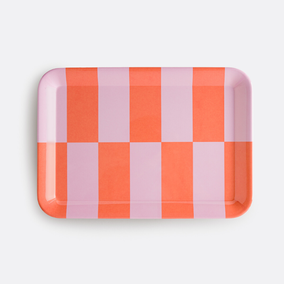 Plateau bicolore motif graphique, taille M, TABAKA