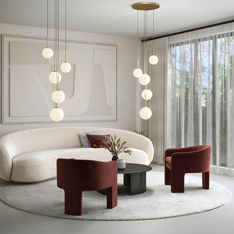 Suspension 5 globes en grappe ajustables DELTONA