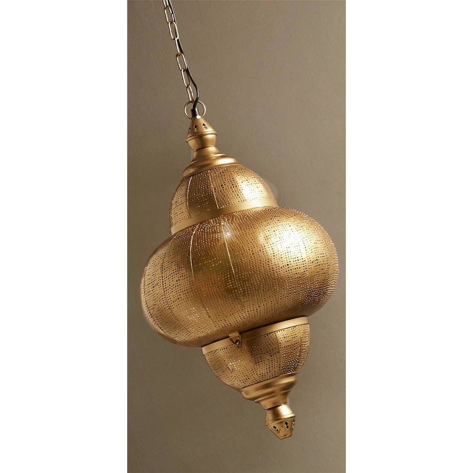 Suspension orientale en métal forme ronde