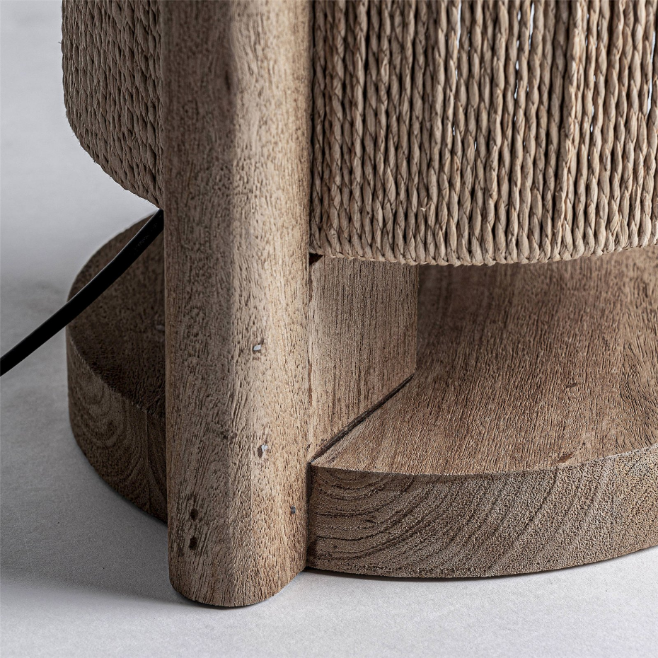 Lampe de salon en bois de manguier