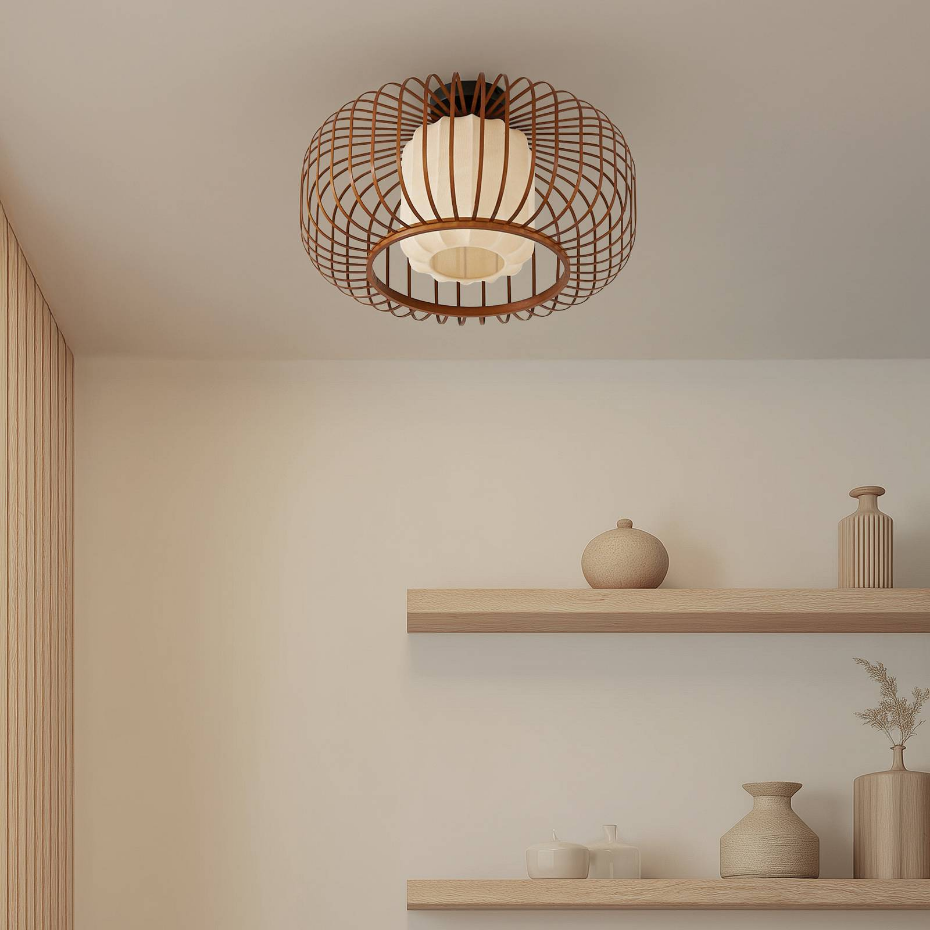 Plafonnier en bambou scandinave, Davella