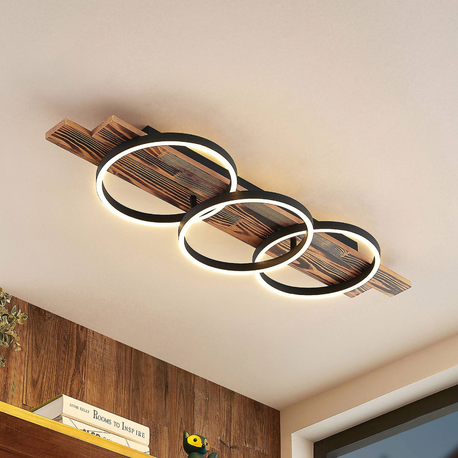 Plafonnier en bois moderneLED, Sentoa