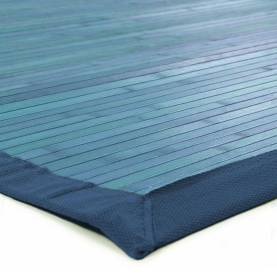 Tapis en bambou larges lattes ganse SOLO BAMBOO