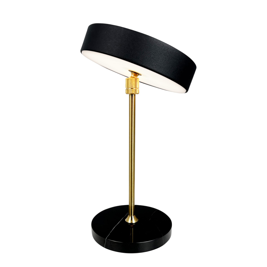 Lampe à poser LED MOONLIGHT noir, marbre
