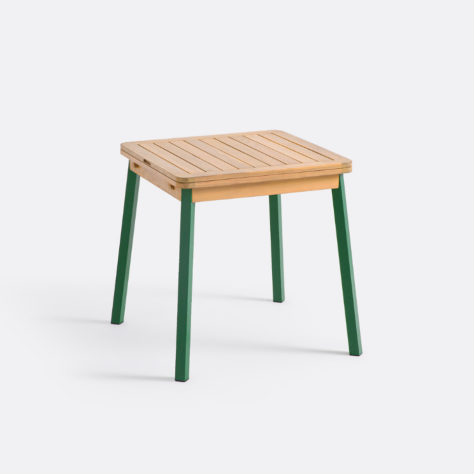 Table jardin extensible métal acier acacia, Jaja