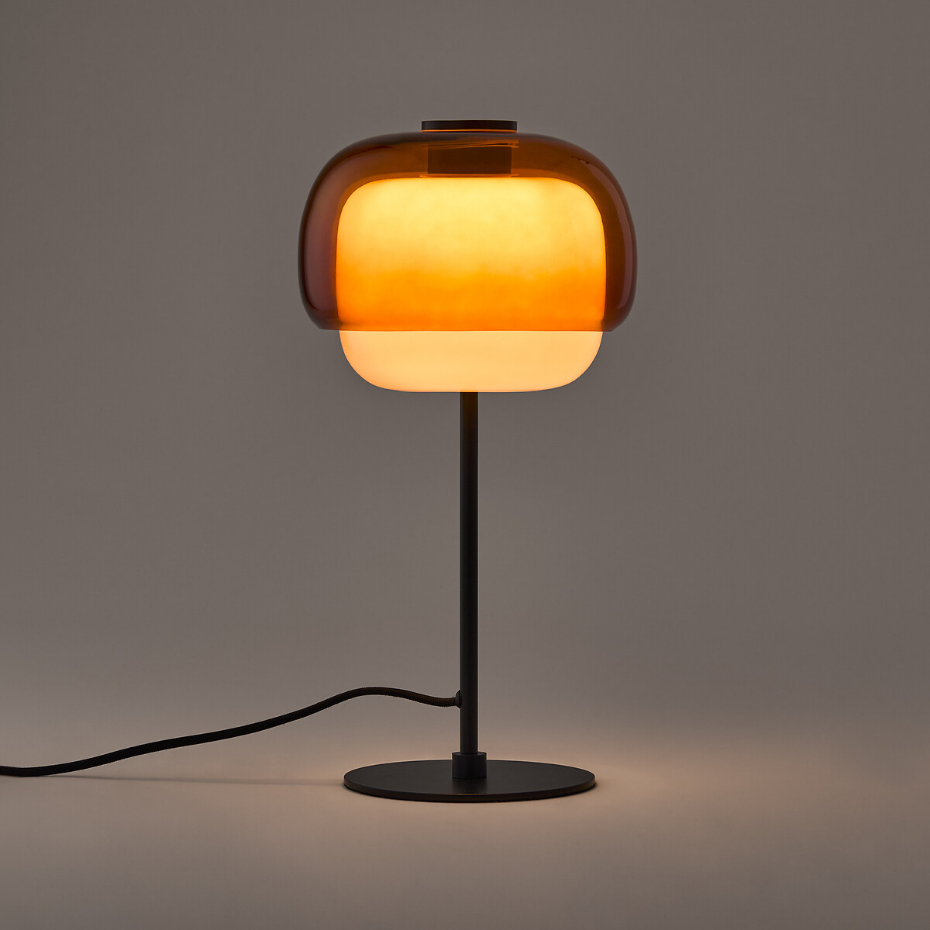 Lampe à poser en verre coloré, KINOKO