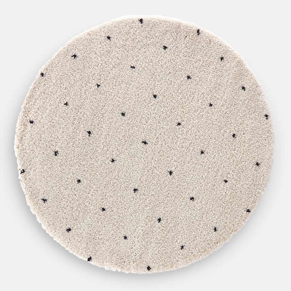 Tapis rond à pois style berbère, Ava
