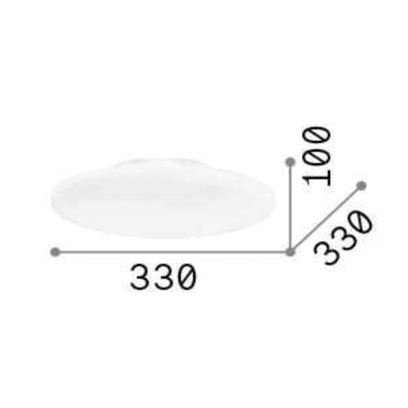 Plafonnier En Verre Blanc Souffle Yoga