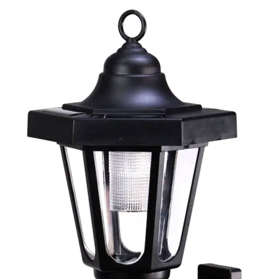 Lampe solaire murale en plastique noir