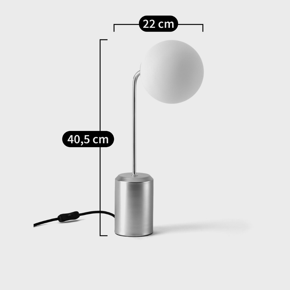Lampe verre opaline, Moricio