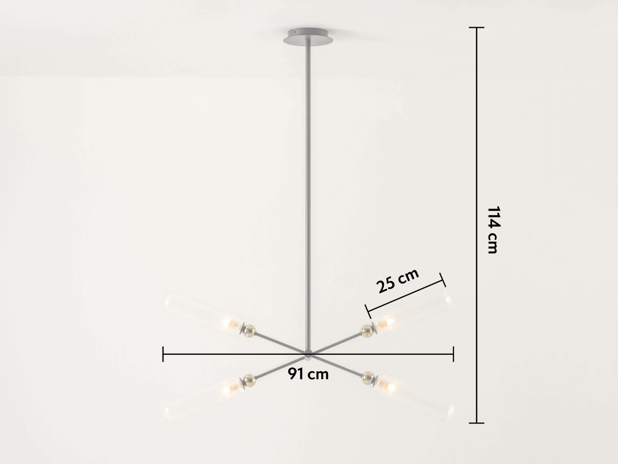 Plafonnier lustre en verre strié