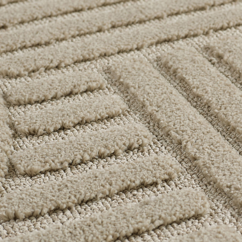 Tapis intérieur rond à relief TURIN