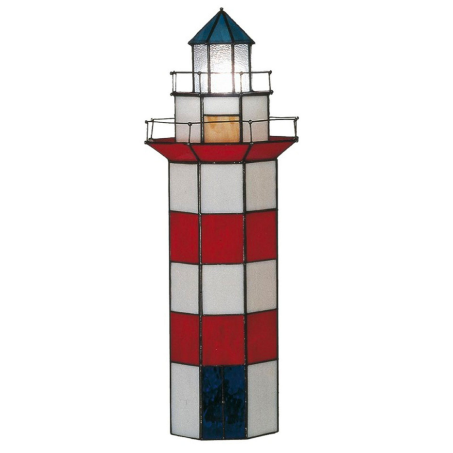 Lampe à poser en verre phare 21x21x56cm