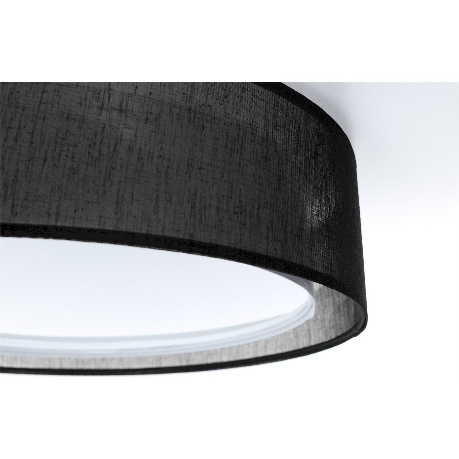 Plafonnier rond en tissu lumière douce Puro