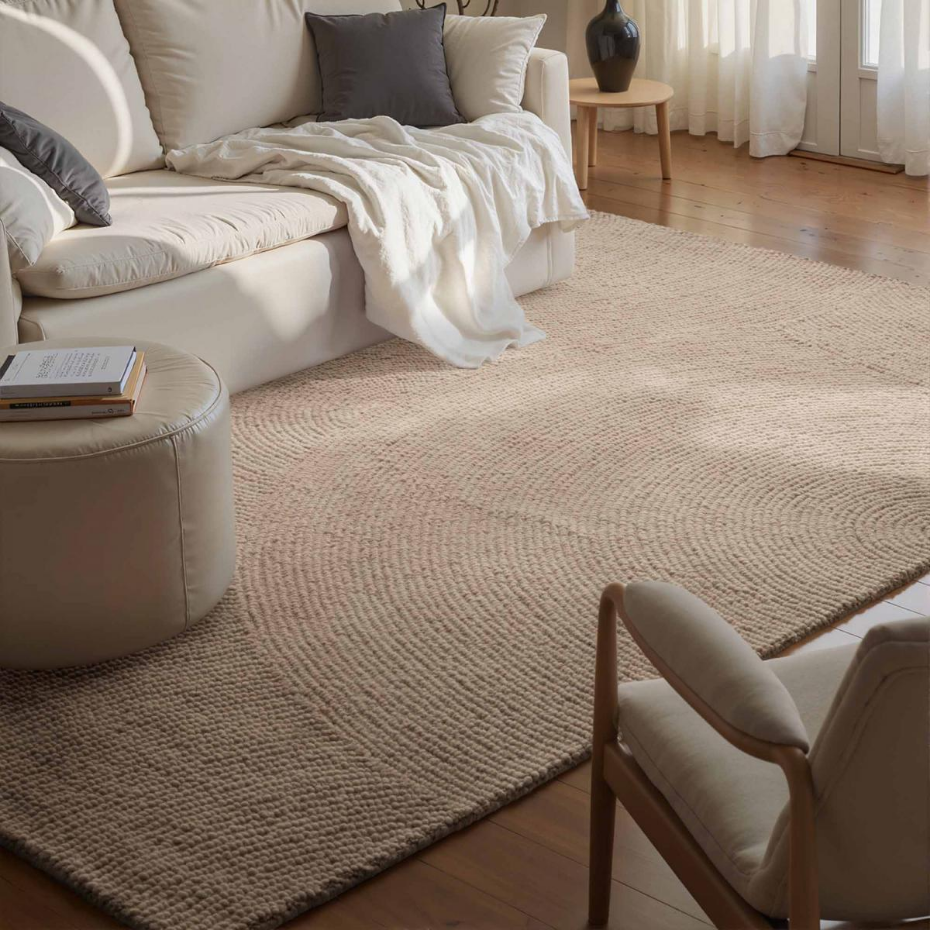 Tapis rond ELENI Faux uni
