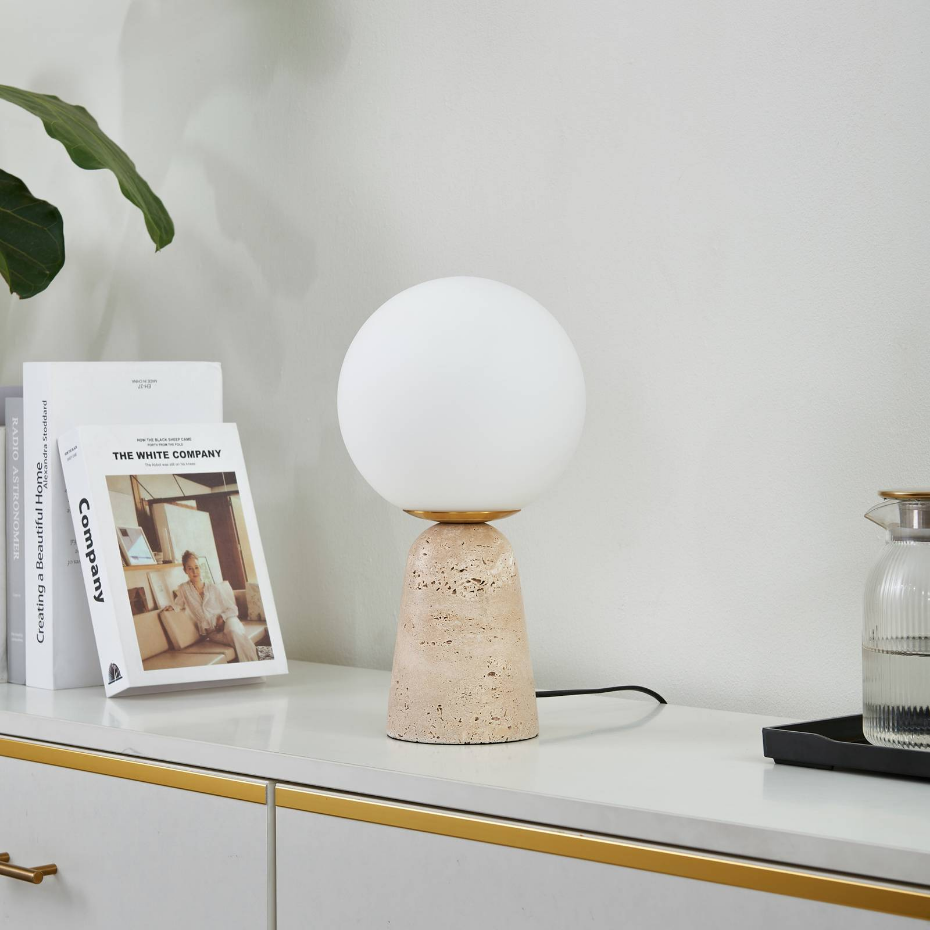 Lampe à poser en pierre moderne, Kirstan