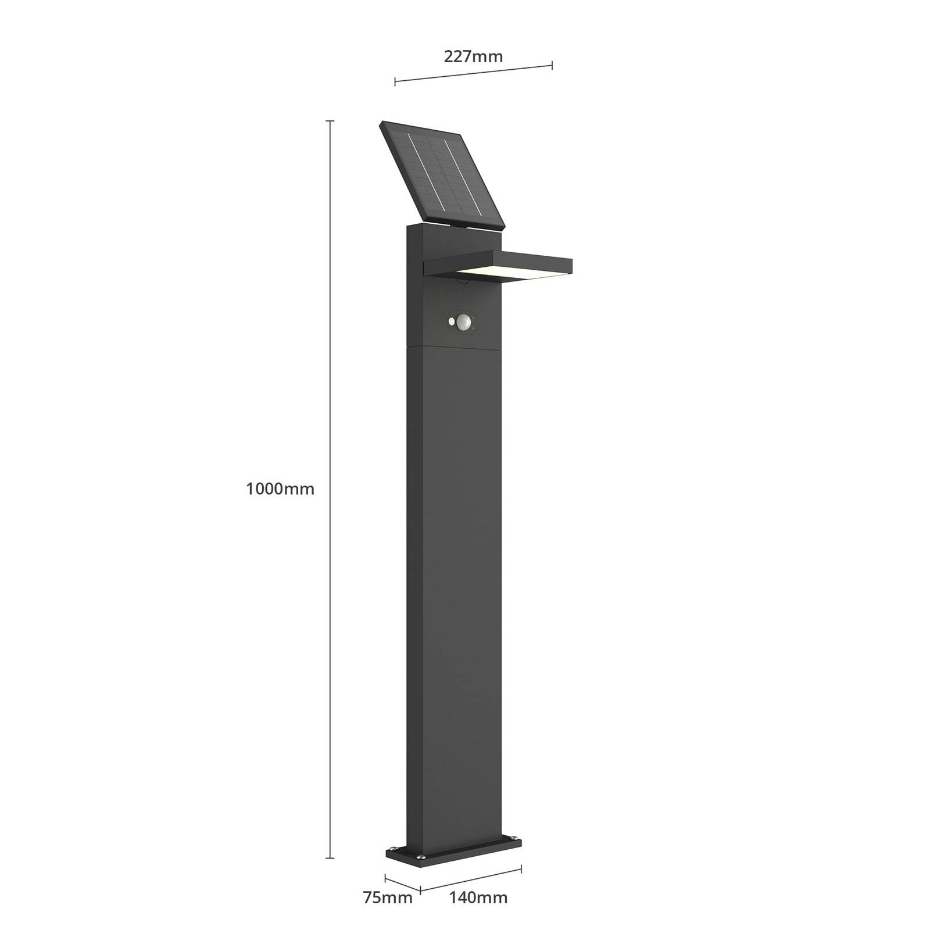 Lampe solaire en aluminium moderneLED