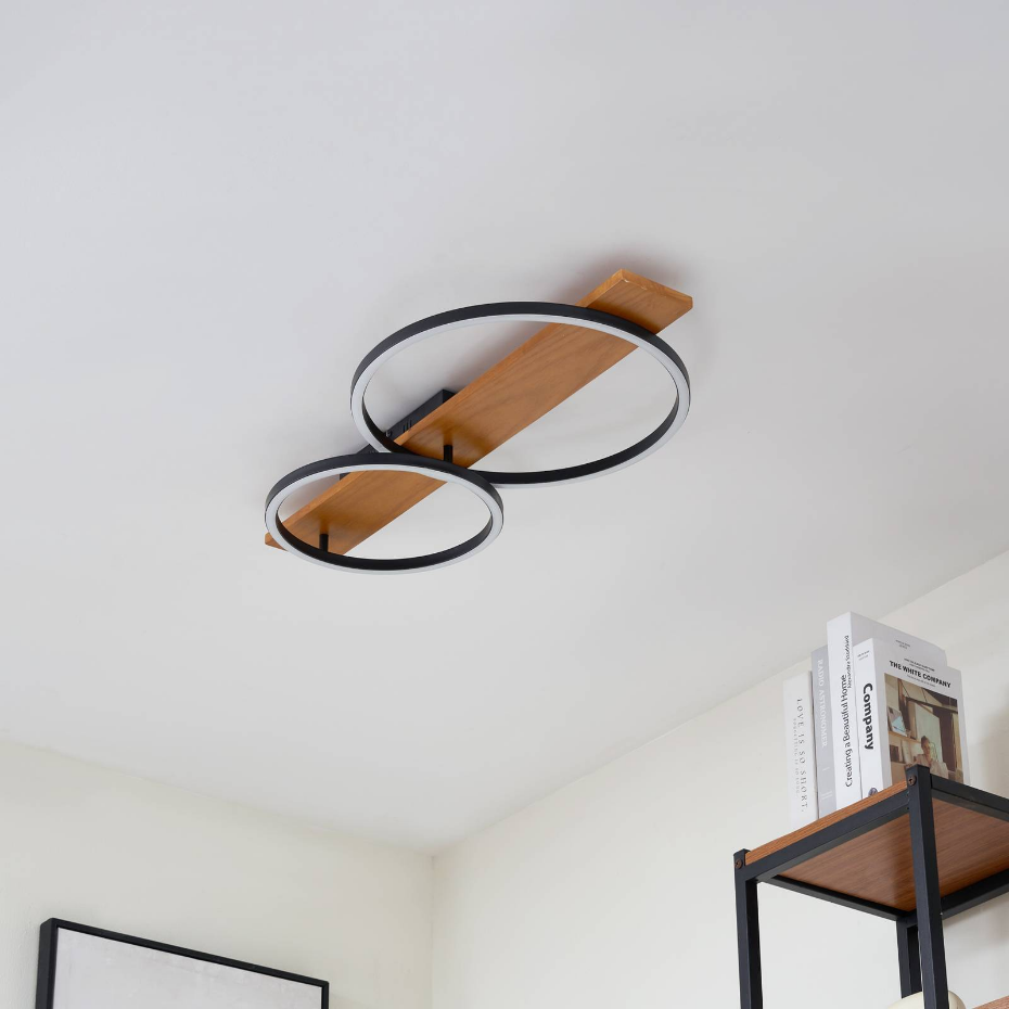 Plafonnier en bois moderneLED, Galad